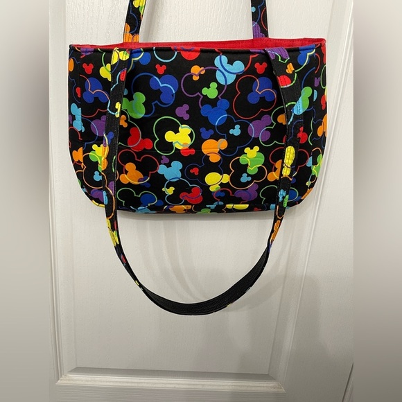 Rainbow Mickey Mouse Ears Custom Made Shoulder Bag With Purse Pal Wallet - Picture 4 of 12